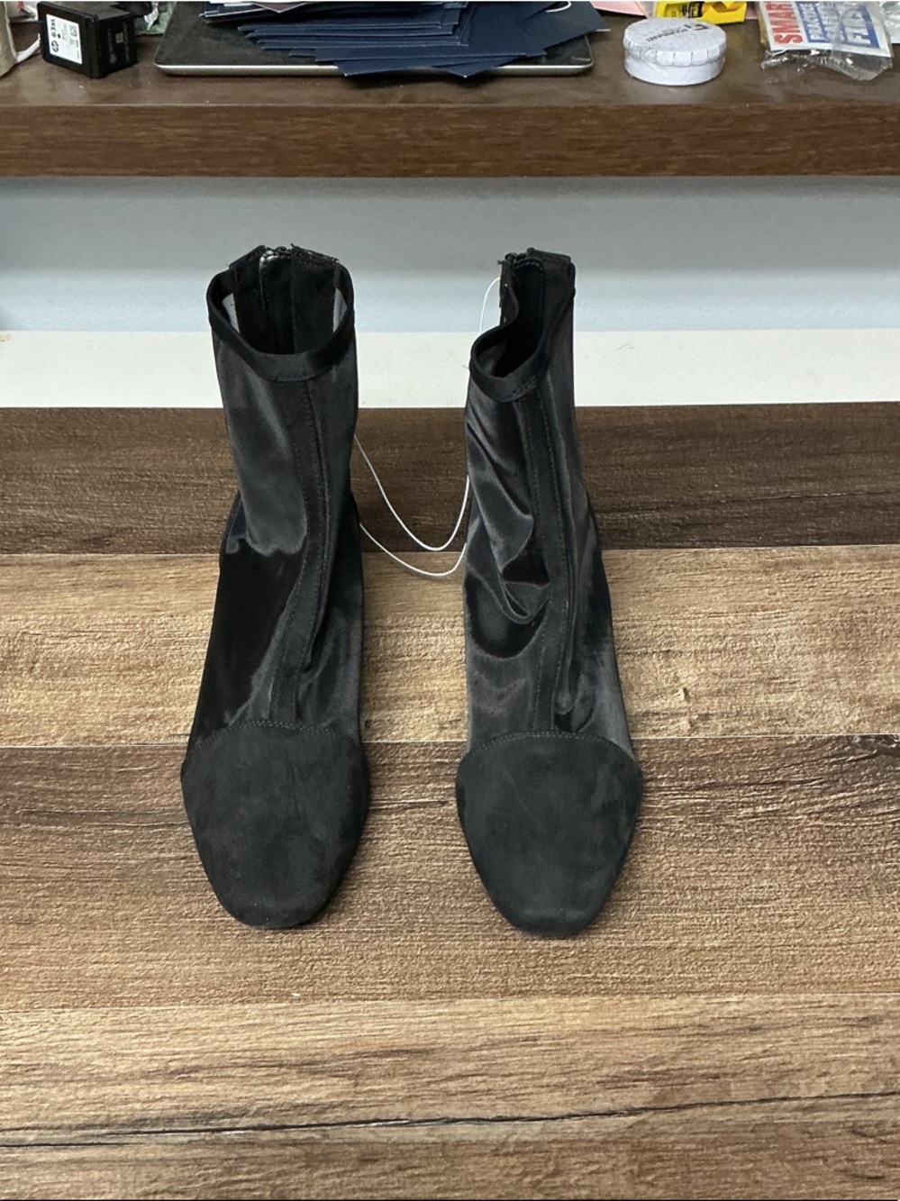 a new day Black Celaena Mesh Ankle Booties